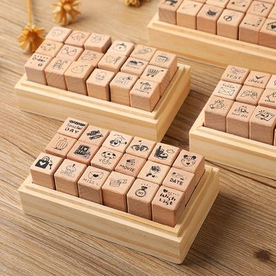 Изысканная Повседневная Жизнь 18 Штук Набор Печатей Из Бука Для DIY Журнала Декоративные Материалы Штамп Деревянная Коробка Штамп Для Коллажа Подарок