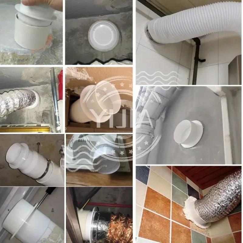 PVC Exhaust Fan Check Valve Draft Blocker Damper Ventilation Grill Draught Back Shutter for Inline Ducting Home Pipe Fittings