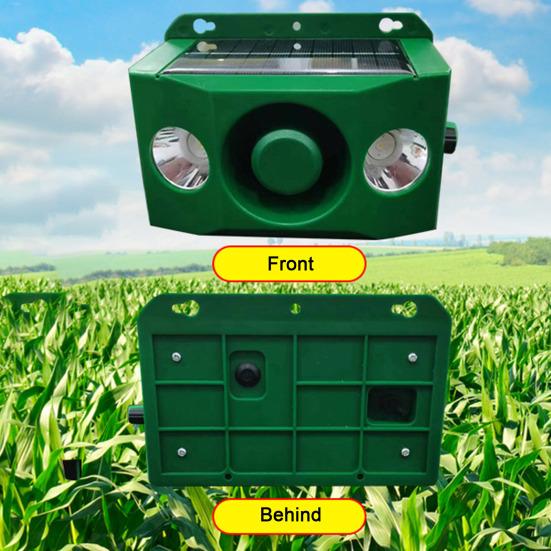 Светильник для отпугивания животных, солнечные предупреждающие огни с громким звуком, устойчивый к погодным условиям, отпугивающий свет для фермерского поля, двора