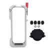 Protective Cage Fit for Insta360 X5 Action Camera Aluminum Camera Housing Case Frame with Cold Shoe Mount 1 4 Inch