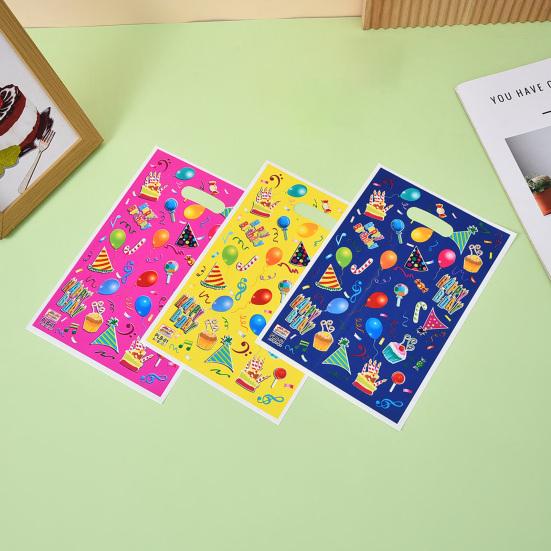 50 шт. Конфетные подарочные пакеты с ручкой, большой вместимости, ярких цветов, с мультяшными узорами, подарочные пакеты для игрушек на день рождения