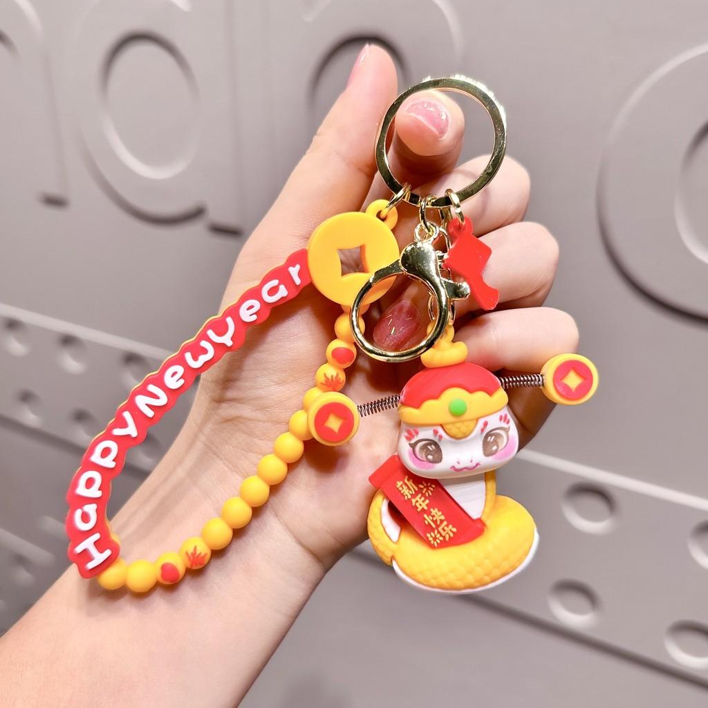 2025 Snake Zodiac Keychain Colorful Silicone Pendant Excellent For Gifts And Souvenirs