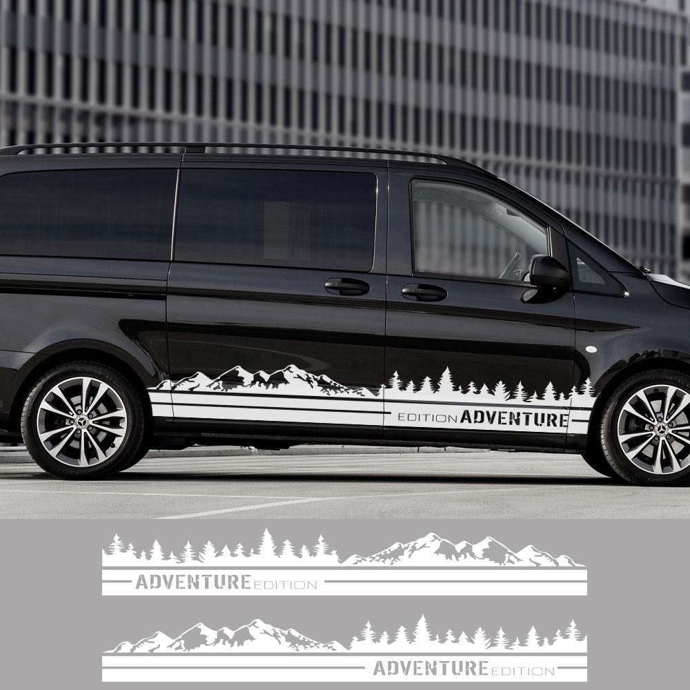 2 шт. Автомобильные наклейки Для Mercedes Benz Vito V-Class Viano W638 W639 W447 Marco Polo EQV Фургон Виниловые наклейки Аксессуары для тюнинга
