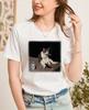 Смешная футболка с курящим котом Крутая футболка с графикой ленивого кота Юмористическая футболка с мемом животного