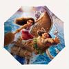 Moana Adventure Automatic Opening and Closing Umbrella, Lightweight 3-Fold, With Cute Cartoon Characters, Suitable for Home, Outdoor and Dai