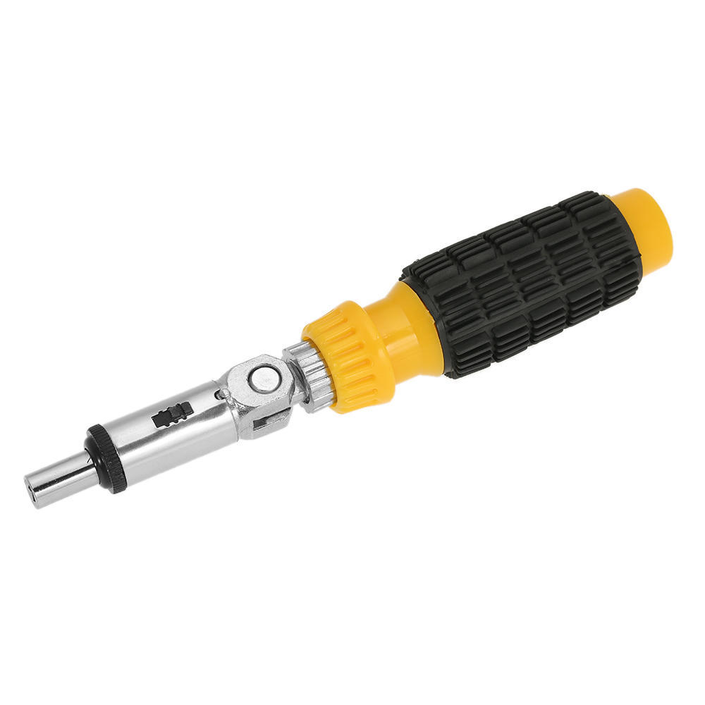 Quick-change Magnetic Ratcheting Ratchet Screwdriver 5 Positions Bit Holder Sturdy Ratchet Tool KTY
