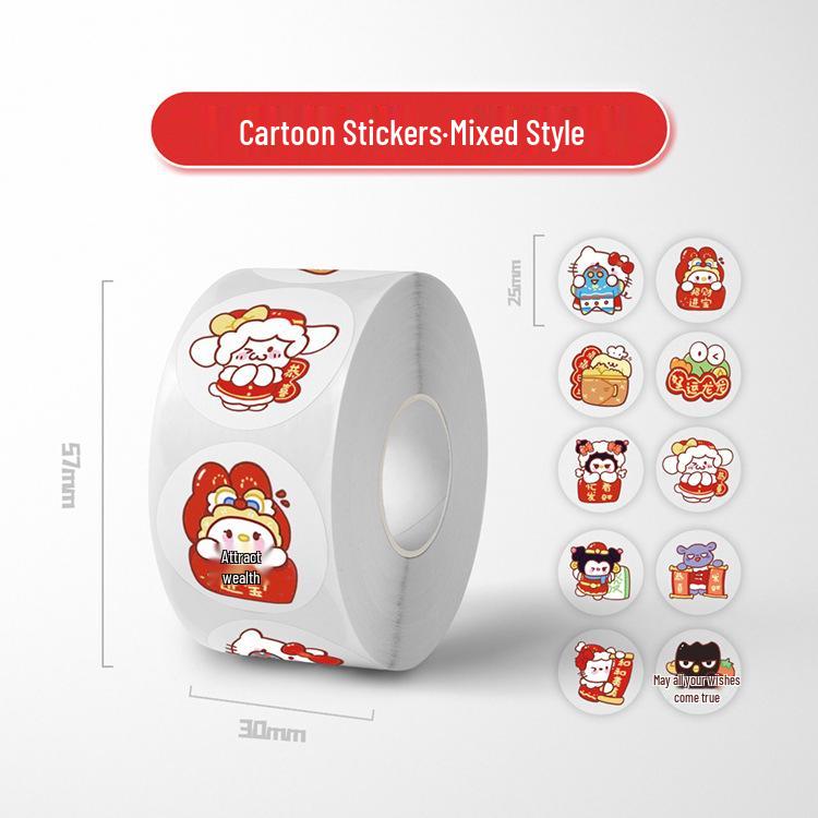 Подарочные наклейки-запечатыватели Sanrio StellaLou, Cinnamoroll и Kuromi
