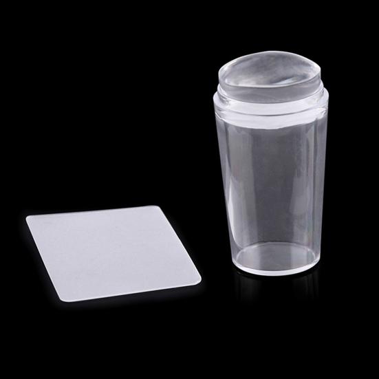1 Set Nail Art Stamper High Durability Smooth Surface Compact Size Good Elasticity Detachable