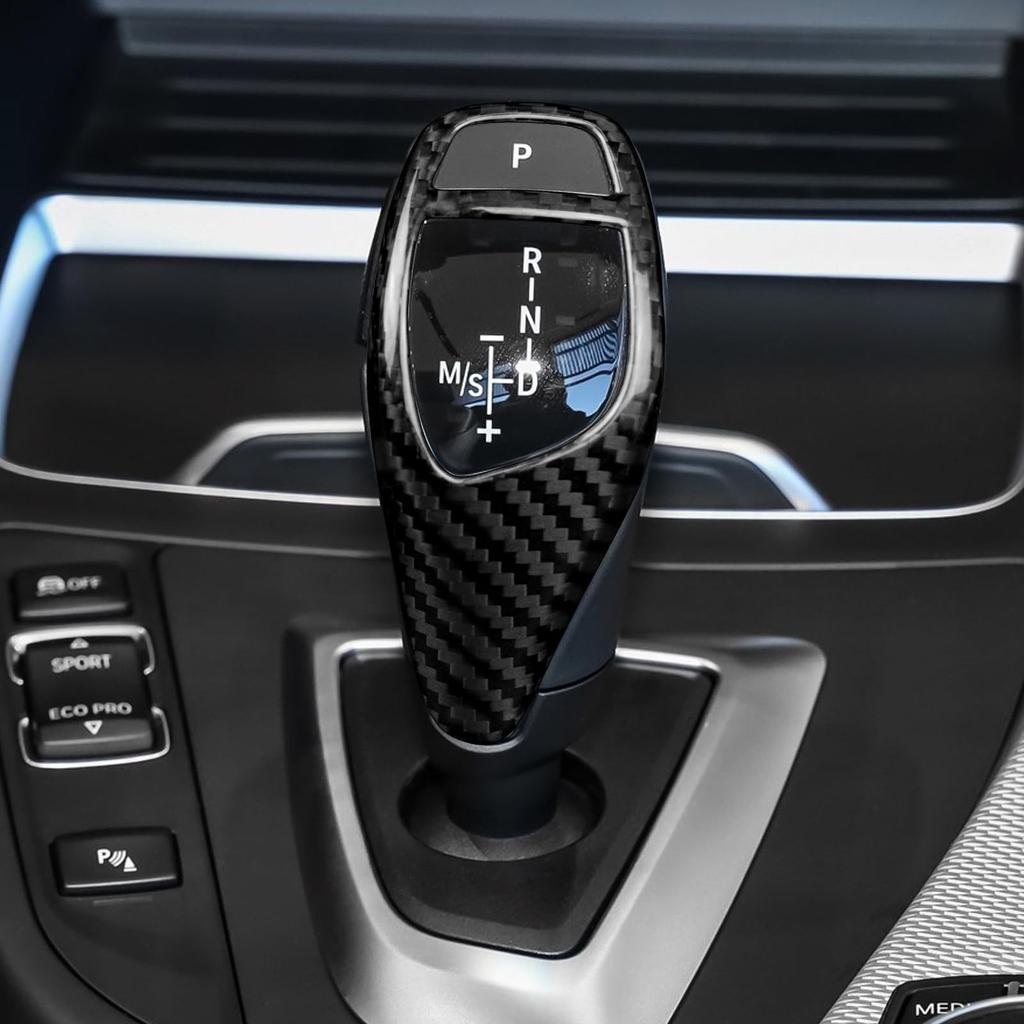 AIRSPEED BMW Carbon Fiber Accessories Gear Shift Knob Head Shift Grip Cover Sticker Garnish Stylish Custom F20 F21 F22 F23 F30 F32 F33 F34 F35 F3