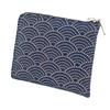 Indenya Inden Coin Purse F Coin Purse 08 Deerskin Navy Blue X White Lacquer Qinghai Wave Pattern 1008-14-004