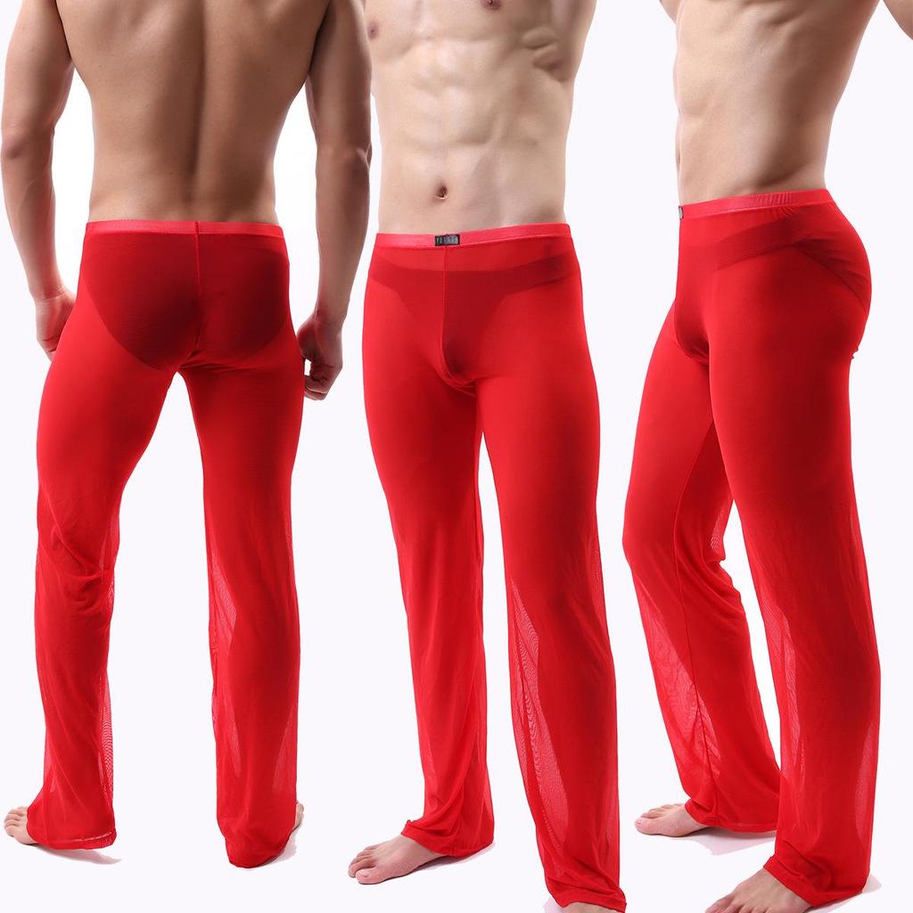 Мужские прозрачные сетчатые пижамные брюки E667