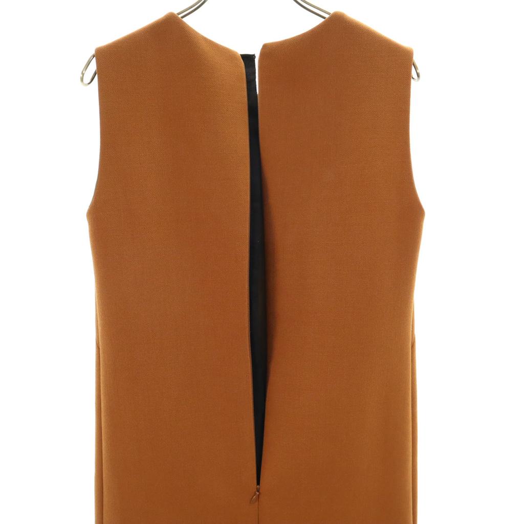 Marni Сделано в Италии Платье без рукавов Длины до колена 36 Коричневый Женский Б/у