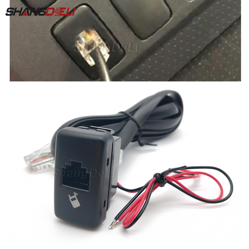 1Pc Car Radio Microphone 8 cores Adapter Socket Hand Microphone Switch Hole Socket For Toyota Land Cruiser FJ PRADO 120