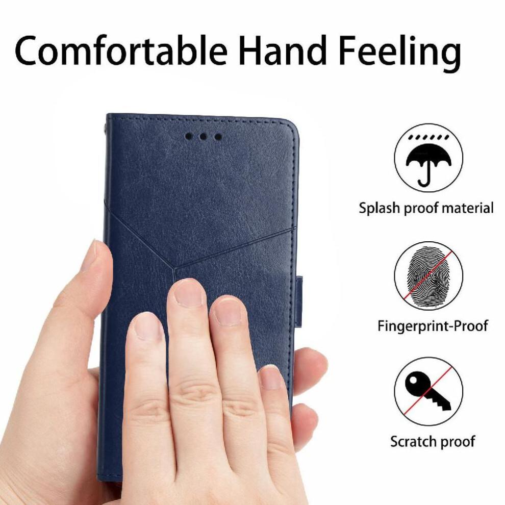 (Blue) Case for Samsung Galaxy A56 5g Kickstand-durable Flip Cover Book Folding Shockproof Tpu Shell Leather Wallet