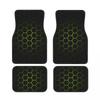 honeycomb hexagon Car Floor Mats 4 Piece Set Front and Rear Carpet Complete Set Car Carpet Suitable for SUV Vans Car Interior