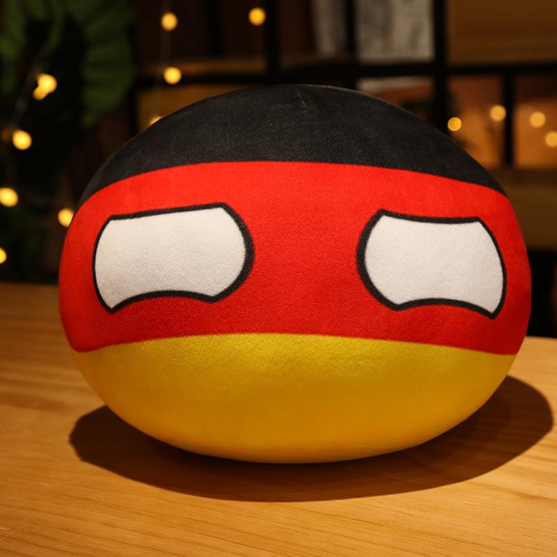 Cartoon Polandball Plush Toy Cute Country Ball Plush Doll Soft Pillow Cute Keychain Pendant Boys and Girls Birthday Gifts