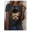 2025 Новая модная женская футболка с милым котом, 3D-принтованная футболка, женские футболки, летние топы с коротким рукавом и круглым вырезом, футболки, повседневная одежда