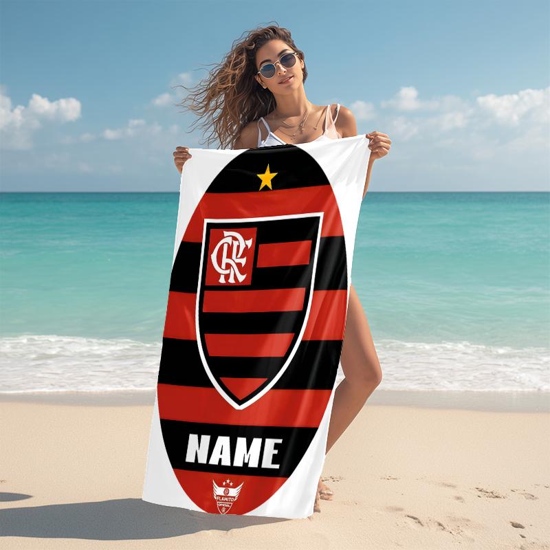 Personalized Flamengo Team Crest Beach Towel Microfiber Beach Towel Thin Absorbent for Beach Swimming Yoga Bath Sports. 0910116