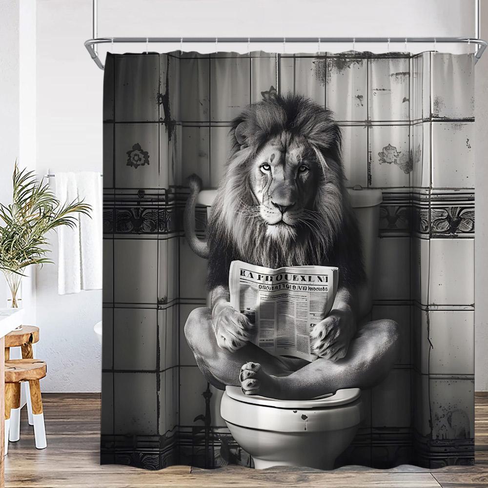 Смешные животные купание шторки для душа высокогорный скот свиньи кролики собаки ванна ванная комната декор полиэстер шторки для ванны с крючками