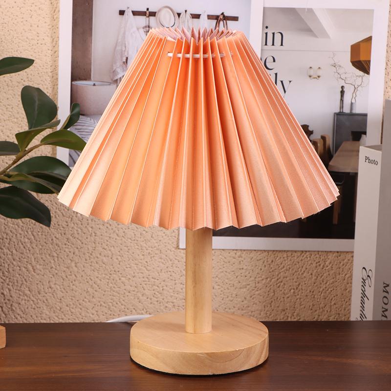 1Pc Ceiling Decor Fabric Pleated Lampshade Modern Washable Table Lamp Cover Diy Retro Chandelier Cloth Cover Living Dining Room