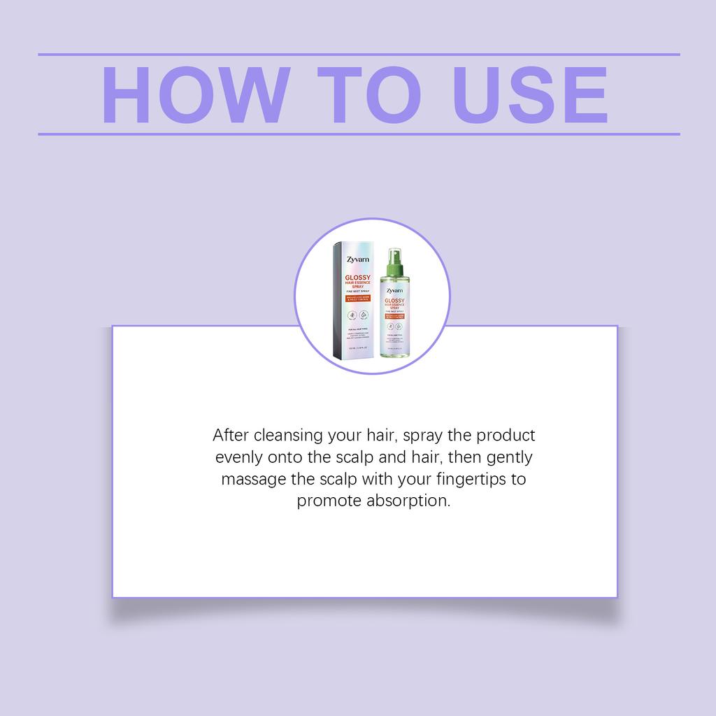 Shining Hair Care Essence Spray: Smooths hair, moisturizes frizzy hair, and hydrates and nourishes hair