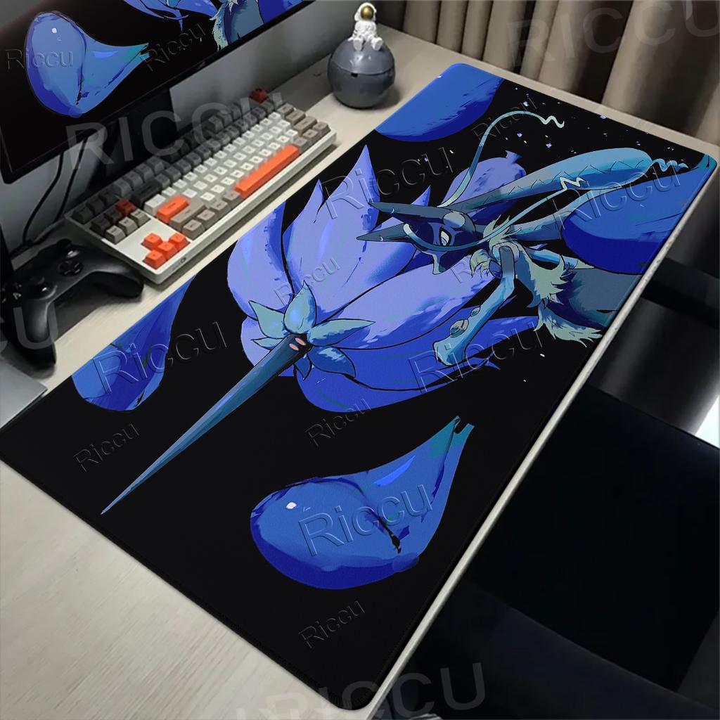 Lucario Mouse Pads Gaming Anime PC Gamer Offics Accessories Rug P-pokemon Extended Anti-slip Rubber Playmat Aesthetic XXL Carpet
