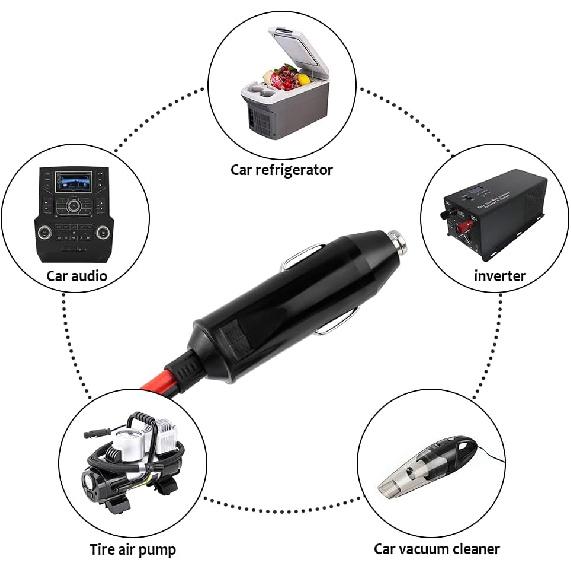 11.81 Inch Car Cigarette Lighter Splitter with 20A Fuse,1 to 4 Car Charger Splitter,Universal Power Adapter 12V Cigarette Lighter Socket for