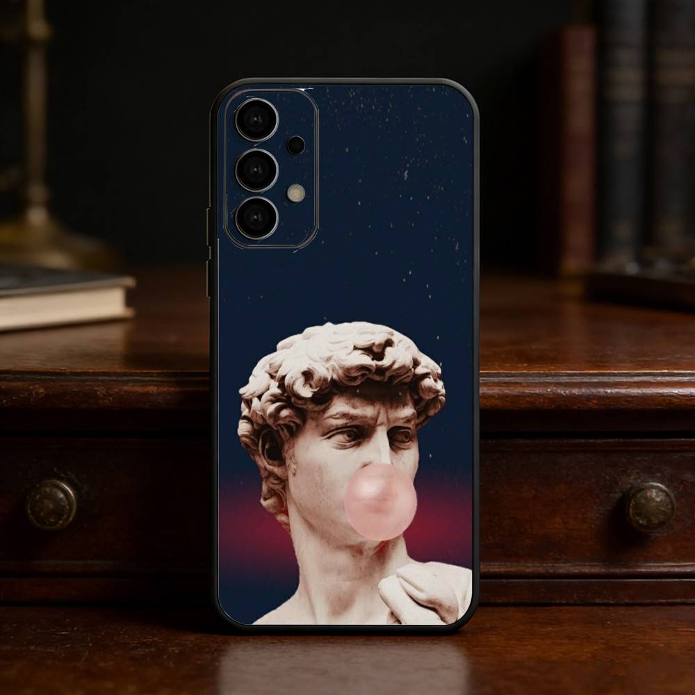 Art Aesthetic David Eyes phone Case For Samsung S25,24,21,22,23,30,Ultra,20,Plus,Fe,Lite,Note Soft Black Cover