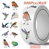 500Pcs/Roll Colorful Birds Kids Rewards Stickers - DIY Scrapbooks Album Decor Sealing Label Decals