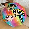 1pc Powerpuff Girls, Rainbow Stripes Themed High-quality Umbrella,Automatic Opening and Closing Umbrella,Multi-functional Umbrella G0811142