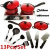 13 шт. / набор Детские игрушки Искусственная посуда Кухонные игрушки Домашняя детская утварь Посуда для приготовления пищи