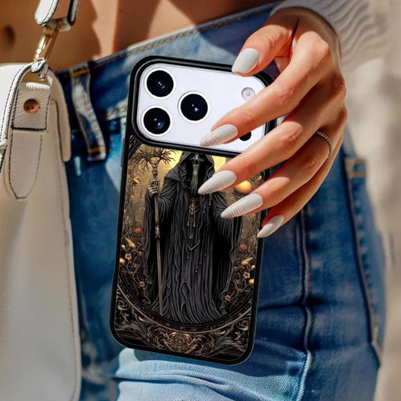 The Hermit Tarot Card Grim Reaper Phone Case For iPhone 17 Air 14 15 13 12 Max Cover For Apple 16e 11 Pro Max Plus Coque
