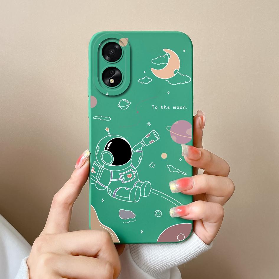 Case For OPPO A2 A38 A58 A78 A79 Realme 11 Pro Plus Cover Cute Pilot Liquid Silicone Shockproof Screen Protector Phone Bumper Matte For OPPO Shell