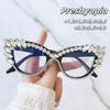 Новые модные очки для чтения с кошачьим глазом, цветные, с большим бриллиантом, унисекс, роскошные, для защиты глаз, пресбиопия, очки до +4,0