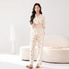 Fenteng [10A Antibacterial] 100% Cotton 26 Spring/Summer Collar Cardigan Pajama Women's Home Clothing Set