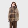 Women's Korean Plaid Mohair Scarf - Warm, Fashionable, Versatile Winter Neck Warmer