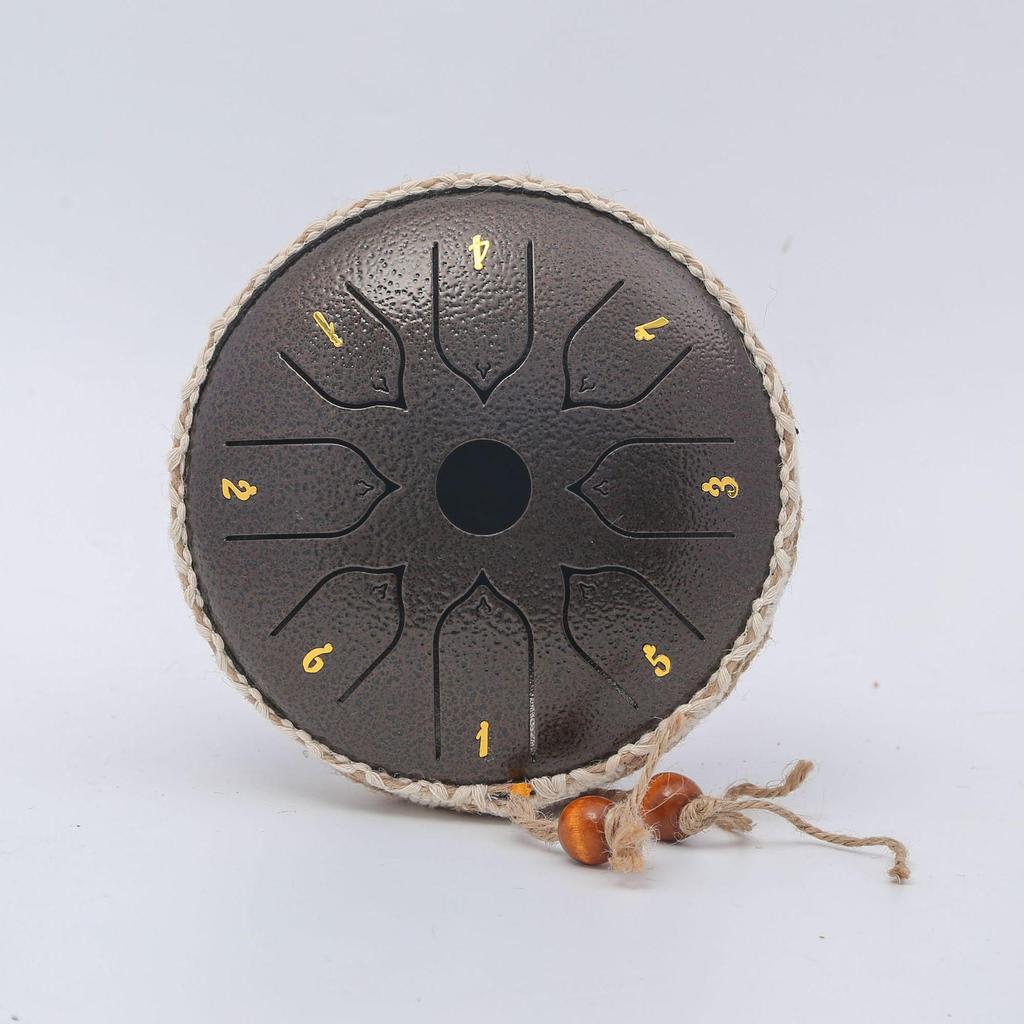 6-inch 8-note Steel Hand Drum for Children - Ethereal Percussion Instrument with Lotus Design