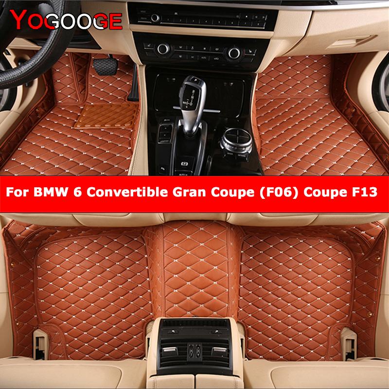 For BMW E82 YOGOOGE Custom Car Floor Mats For BMW 6er Convertible F12 GranCoupe F06 Coupe F13 Auto Carpets Foot Coche Accessorie