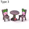 DIY Gifts Home Decor Mini Miniature Micro Landscape Garden Furniture Ornament Table and Chairs