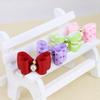 10PCS 3D Beautyiful Small Puppy Pet Dog Rhinestone Hair Bow Rubber Bands Grooming
