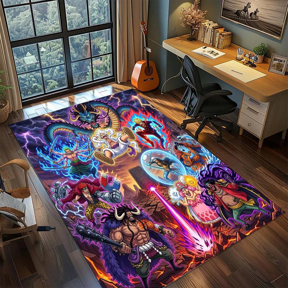 One Piece Luffy Large Area Floor Mat Washable Non Slip Rug Carpet Gamer Bedroom Home Room Decor.-TING