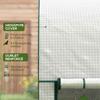200 x 100cm Walk-In Greenhouse, with Zipped Doors - White