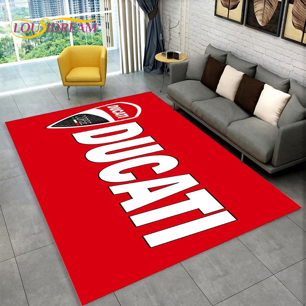 3D D-Ducati Pattern Area Rug Large,Carpet Rug for Living Room Bedroom Sofa Doormat Kitchen Decor,Kid Game Non-slip Floor Pad Mat
