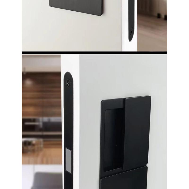 Новый стиль безручечный плоский замок современная спальня магнитная утопленная дверная ручка бесшумный Push And Pull невидимый раздвижной дверной замок