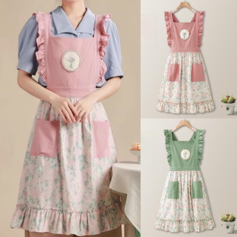 Милый летний тонкий фартук дышащая рабочая одежда новый садовый комбинезон для женщин девушек