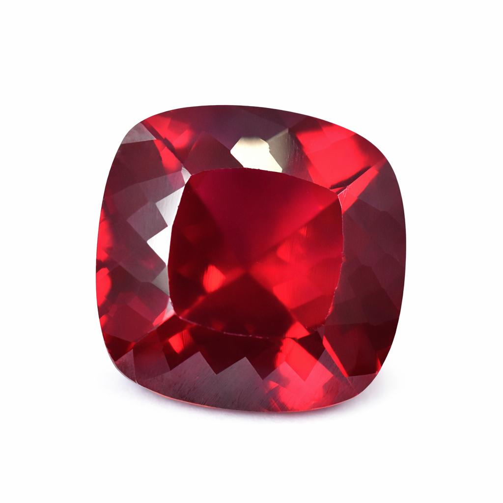 Natural Red Ruby Loose Gemstone Mozambican 12 ct Square Cushion Shape for Jewelry Making and Crafts
