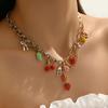 Модное многоэлементное ожерелье с подвесками-фруктами, женская трендовая, европейская и американская, индивидуальность, инстаграм, маленький перец, овощи, цепочка на ключицы