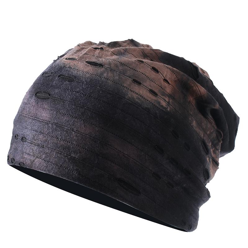 Ретро тай-дай в стиле хип-хоп, весенние шапочки, вязаная шапка, черепа унисекс, градиентные цвета, платок в стиле Харадзюку, лыжная кепка, капот