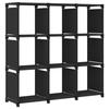 VidaXL Display Shelf 9 Cubes Black 103x30x107.5 Cm Fabric 322610