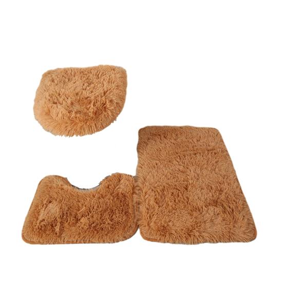 1 комплект коврика для унитаза. Очень мягкий U-образный нескользящий впитывающий коврик для пола.